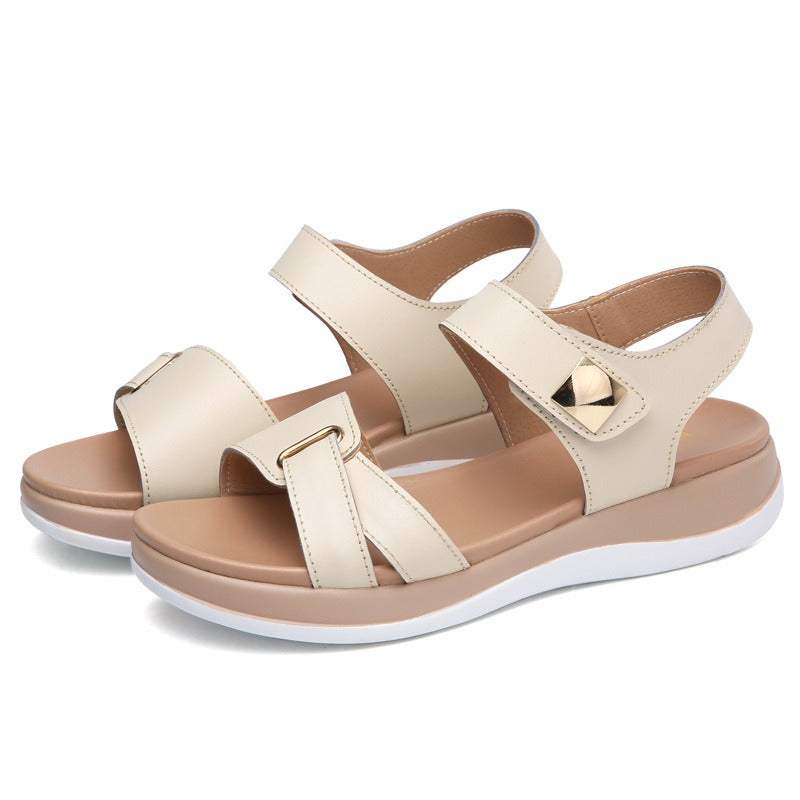 Diana- Sandales en cuir confortables et antidérapantes pour femmes