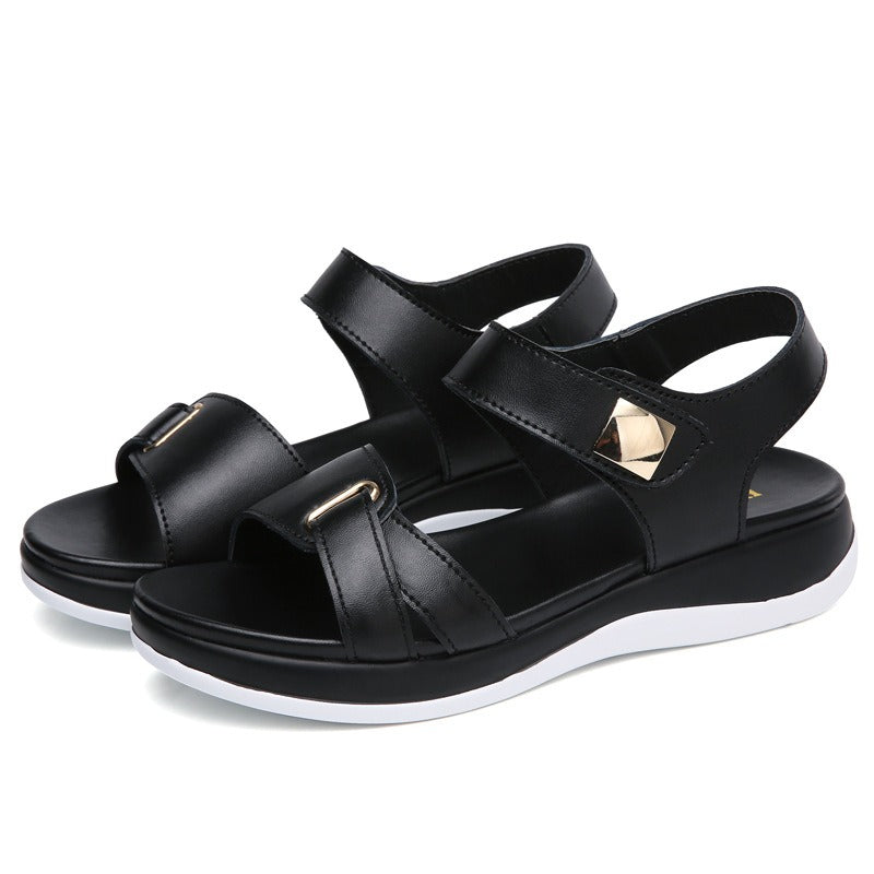 Diana- Sandales en cuir confortables et antidérapantes pour femmes