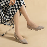 Inaya- Escarpin mi- talons en tissu confortable et respirant