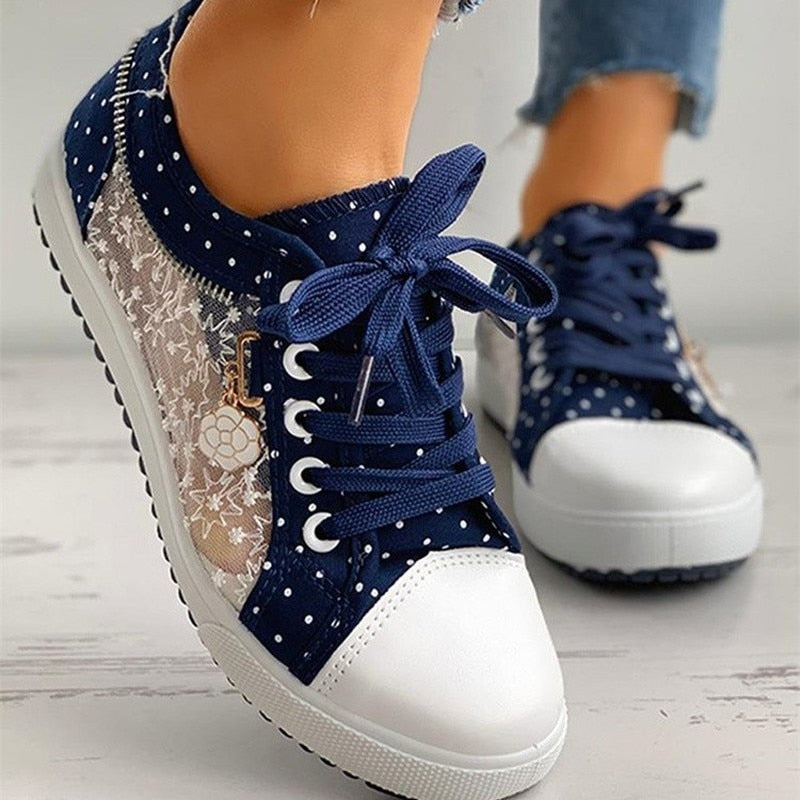 Flore- Chaussures plates à plateforme respirantes et confortables