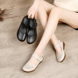 MARIA- chaussures d'été plates à bout rond, confortables