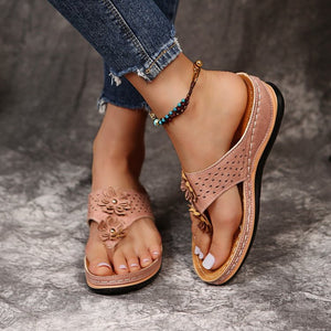 Cécile- Sandales à talons compensés pour femmes