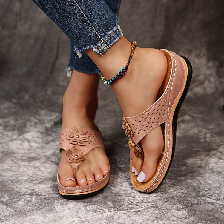 Cécile- Sandales à talons compensés pour femmes