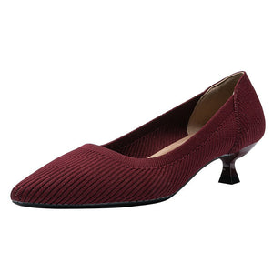 Inaya- Escarpin mi- talons en tissu confortable et respirant